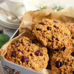 Cranberry & Orange Spiced Oat Cookies