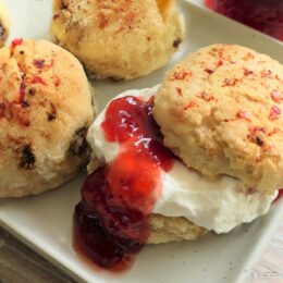 Strawberry& Rose Vanilla Scones