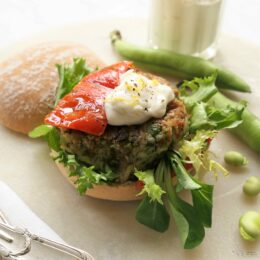 Broad bean Burgers