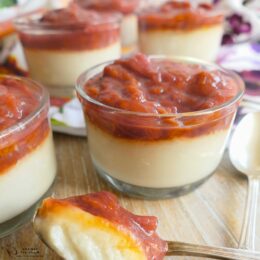 Baked Coconut Vanilla Yogurt & Rhubarb