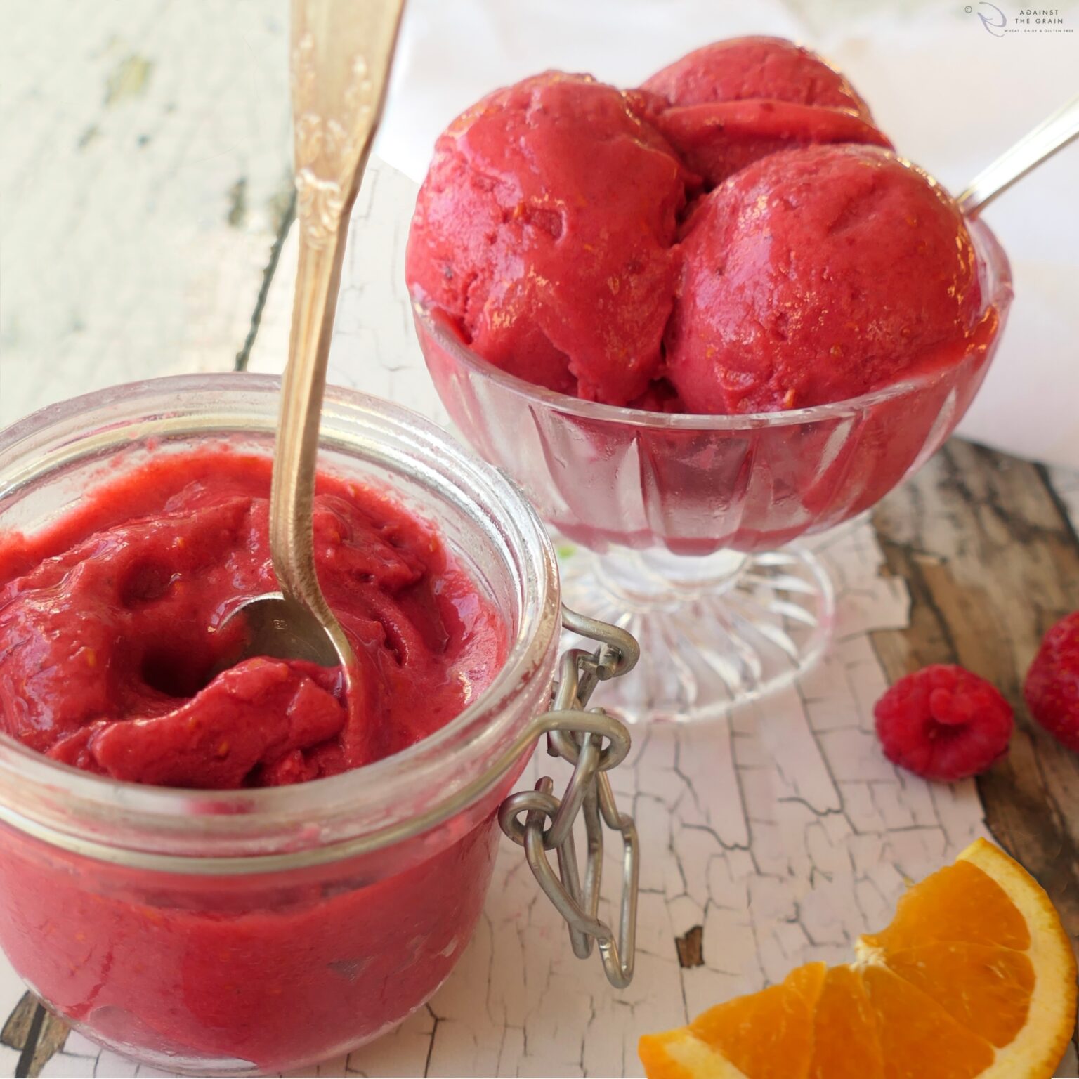 Orange Rasperry Raspberry Orange Sorbet - Against the Grain